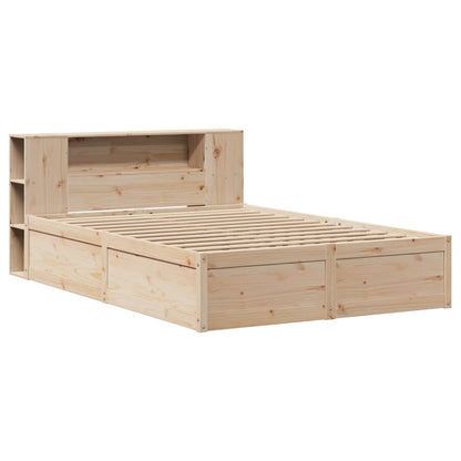 Bed Frame without Mattress 140x200 cm Solid Wood Pine