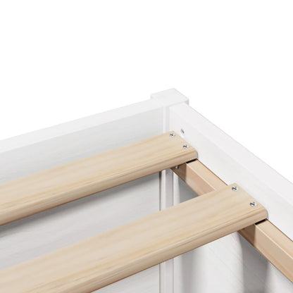 Bed Frame without Mattress White 140x190 cm Solid Wood Pine