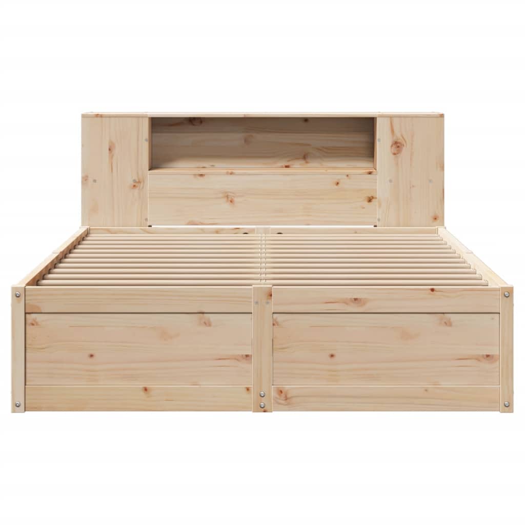 Bed Frame without Mattress 135x190 cm Double Solid Wood Pine