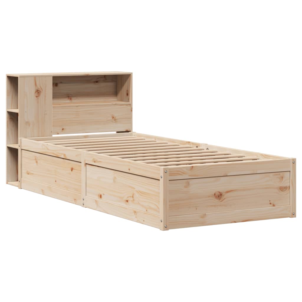 Bed Frame without Mattress 100x200 cm Solid Wood Pine