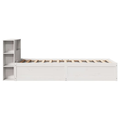 Bed Frame without Mattress White 100x200 cm Solid Wood Pine