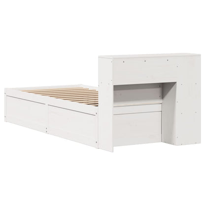 Bed Frame without Mattress White 100x200 cm Solid Wood Pine