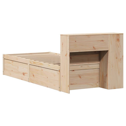 Bed Frame without Mattress 90x200 cm Solid Wood Pine