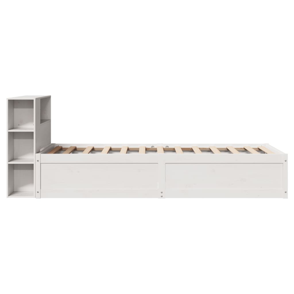 Bed Frame without Mattress White 90x200 cm Solid Wood Pine