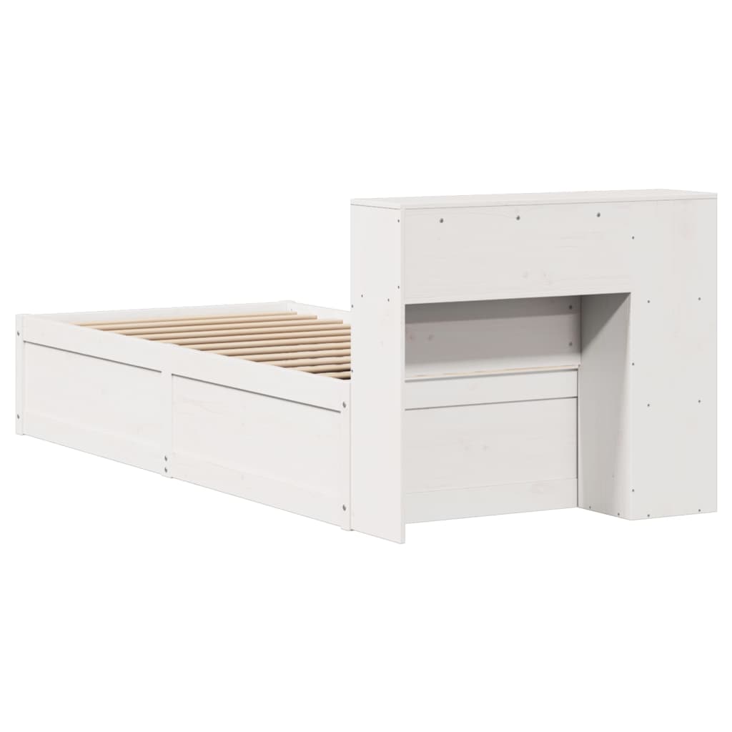 Bed Frame without Mattress White 90x200 cm Solid Wood Pine