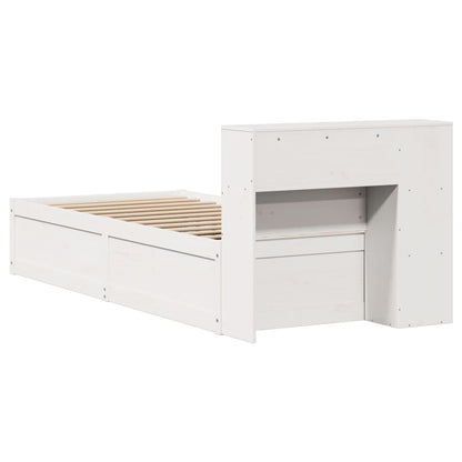 Bed Frame without Mattress White 90x200 cm Solid Wood Pine