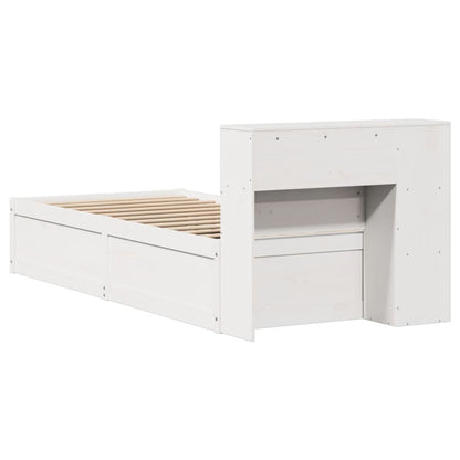 Bed Frame without Mattress White 75x190 cm Small Single Solid Wood Pine