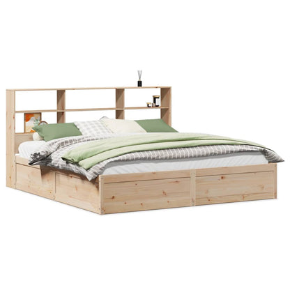 Bed Frame without Mattress 200x200 cm Solid Wood Pine