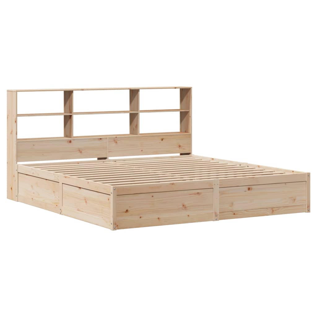 Bed Frame without Mattress 200x200 cm Solid Wood Pine