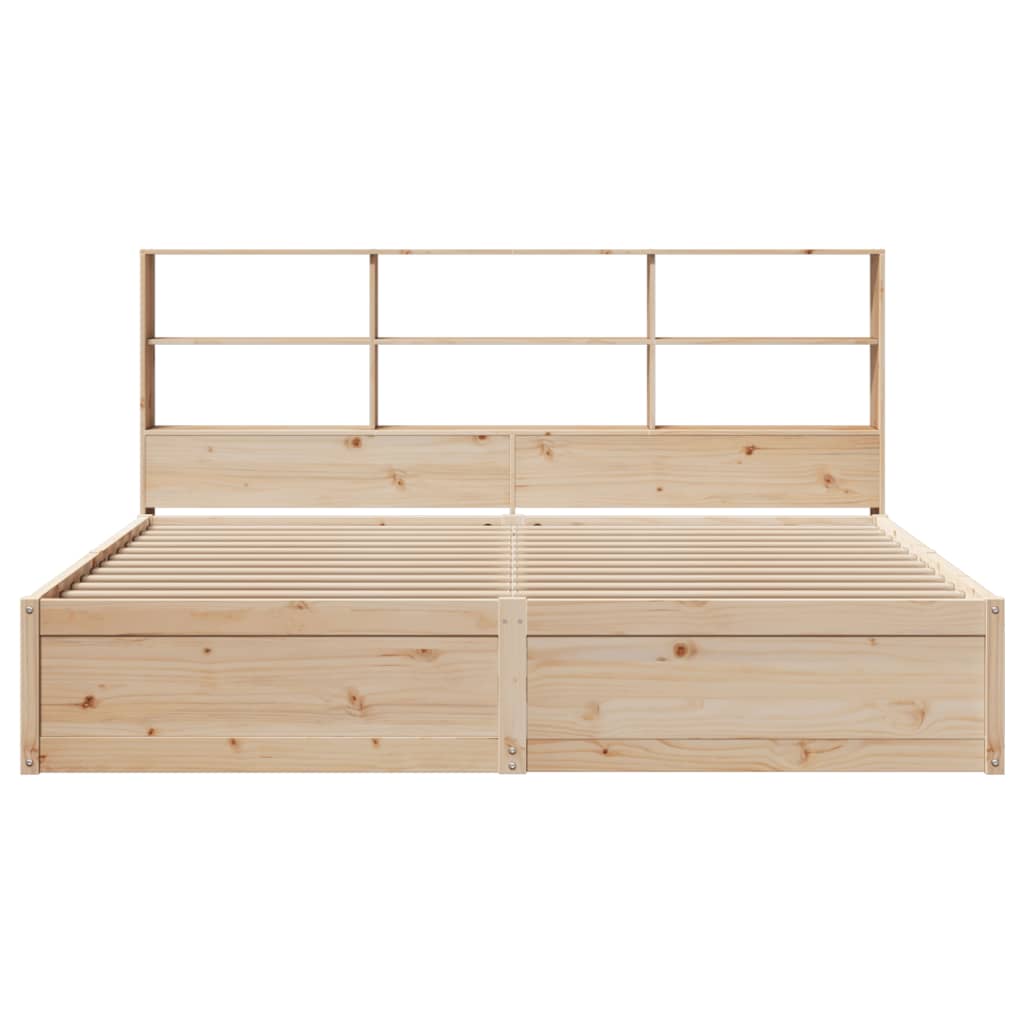 Bed Frame without Mattress 200x200 cm Solid Wood Pine