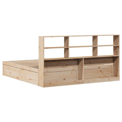 Bed Frame without Mattress 200x200 cm Solid Wood Pine