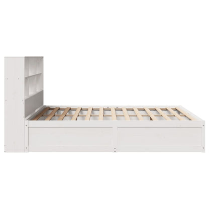 Bed Frame without Mattress White 200x200 cm Solid Wood Pine