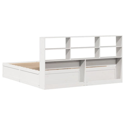 Bed Frame without Mattress White 200x200 cm Solid Wood Pine