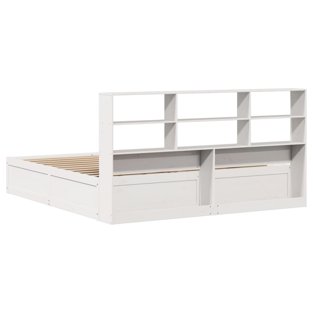 Bed Frame without Mattress White 180x200 cm Super King Solid Wood Pine