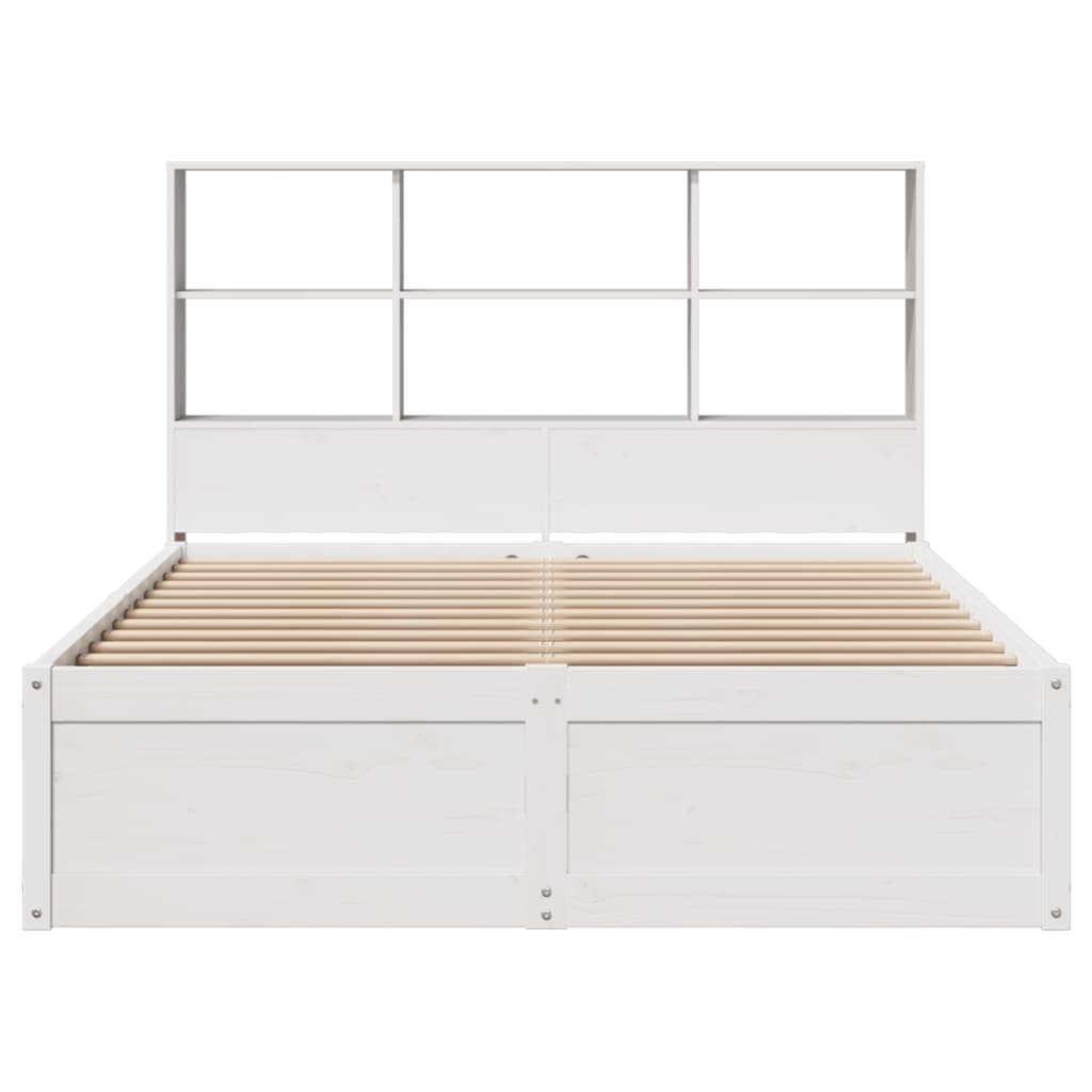 Bed Frame without Mattress White 160x200 cm Solid Wood Pine