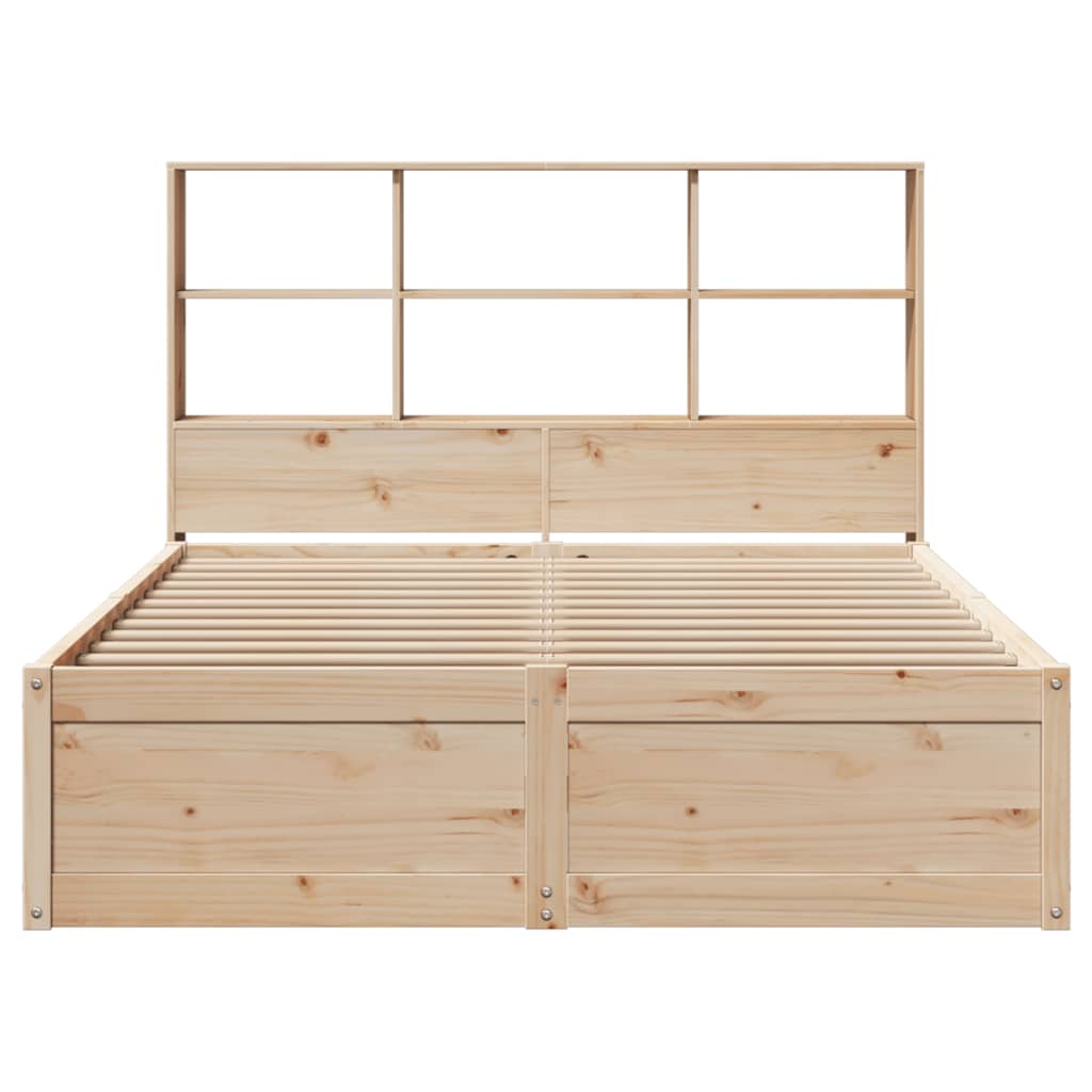 Bed Frame without Mattress 140x200 cm Solid Wood Pine