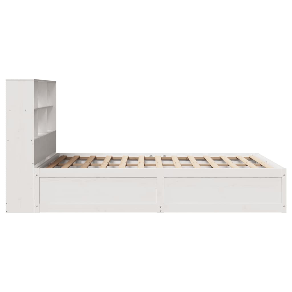 Bed Frame without Mattress White 140x200 cm Solid Wood Pine