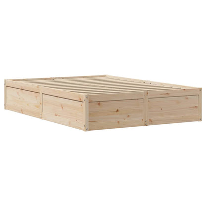 Bed Frame without Mattress 120x200 cm Solid Wood Pine