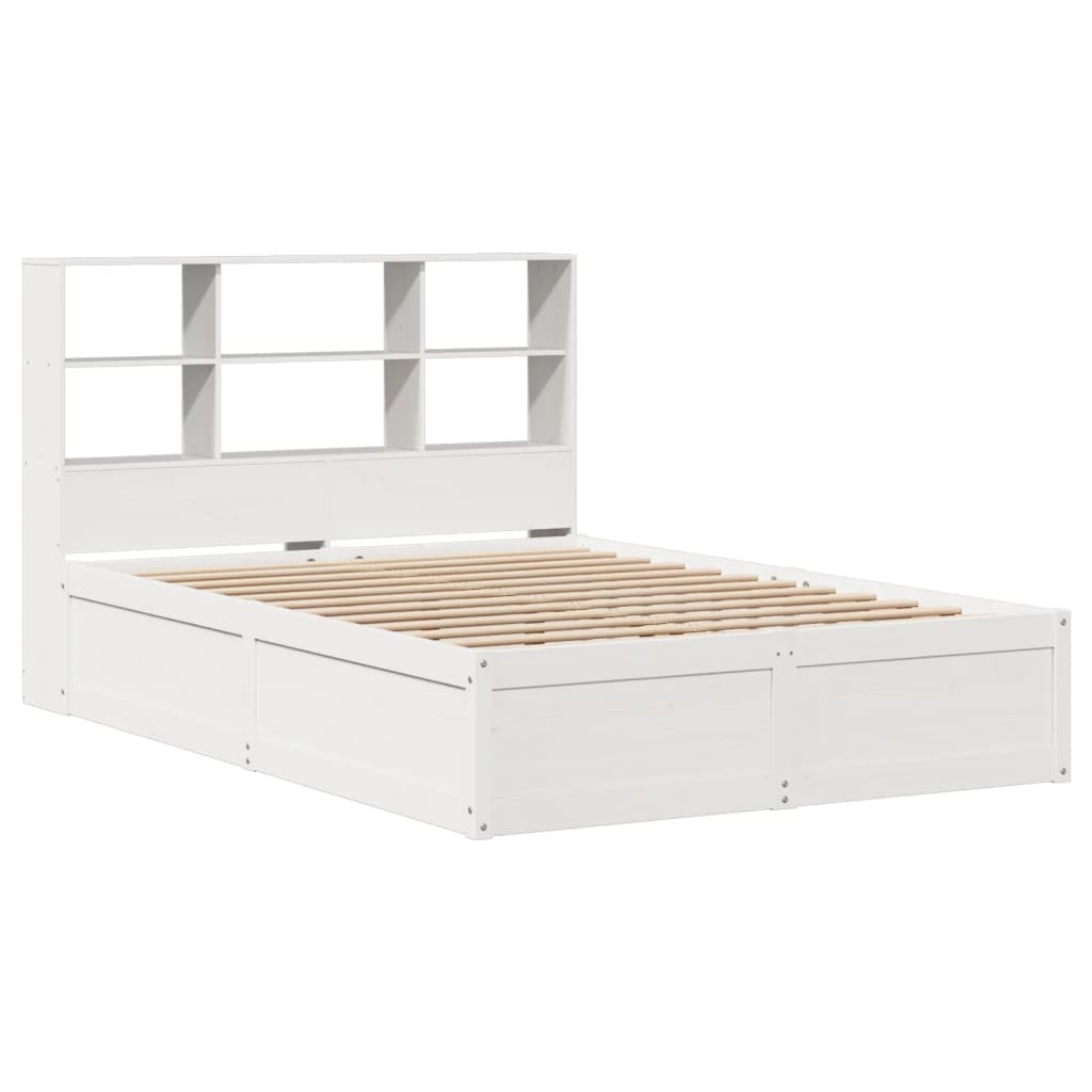 Bed Frame without Mattress White 120x200 cm Solid Wood Pine