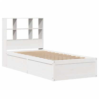 Bed Frame without Mattress White 100x200 cm Solid Wood Pine