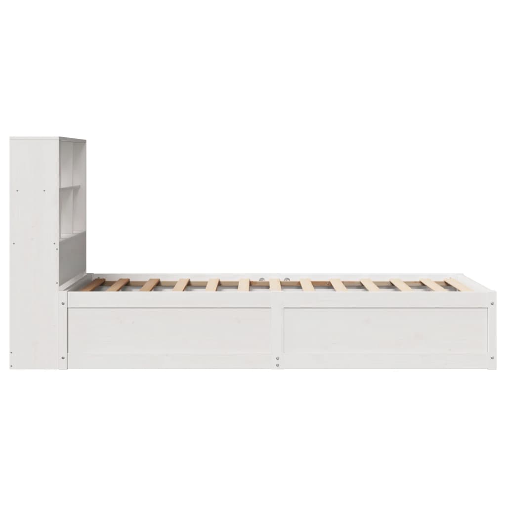 Bed Frame without Mattress White 100x200 cm Solid Wood Pine