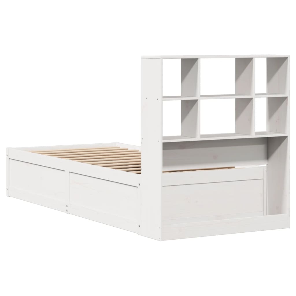 Bed Frame without Mattress White 100x200 cm Solid Wood Pine