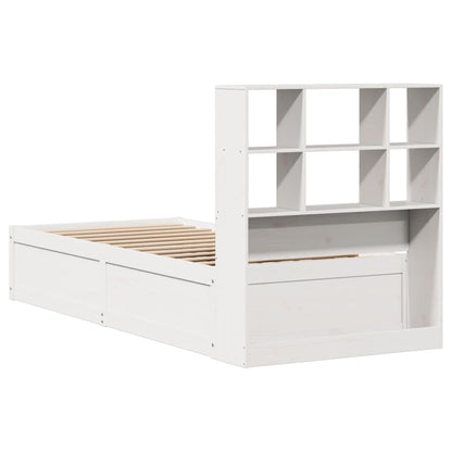 Bed Frame without Mattress White 100x200 cm Solid Wood Pine