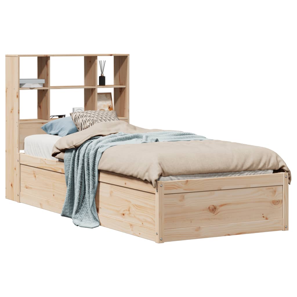 Bed Frame without Mattress 90x200 cm Solid Wood Pine