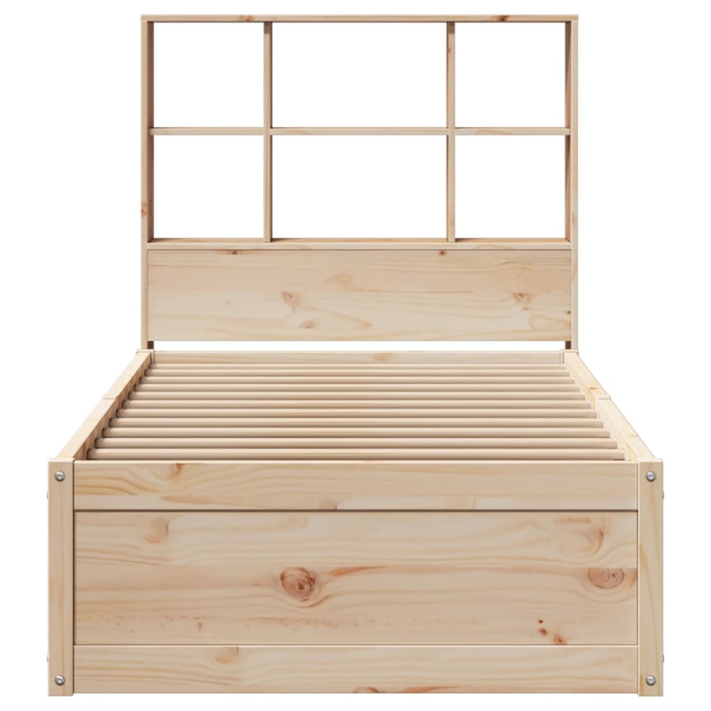 Bed Frame without Mattress 90x200 cm Solid Wood Pine