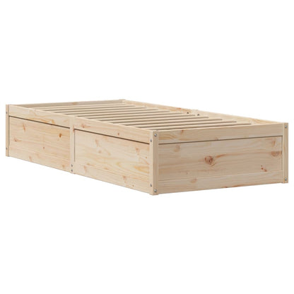 Bed Frame without Mattress 90x200 cm Solid Wood Pine