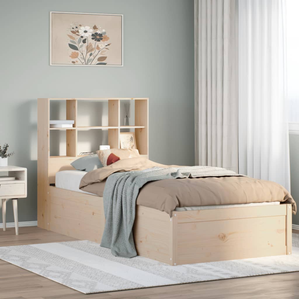 Bed Frame without Mattress 90x200 cm Solid Wood Pine