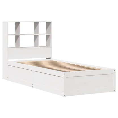 Bed Frame without Mattress White 90x200 cm Solid Wood Pine