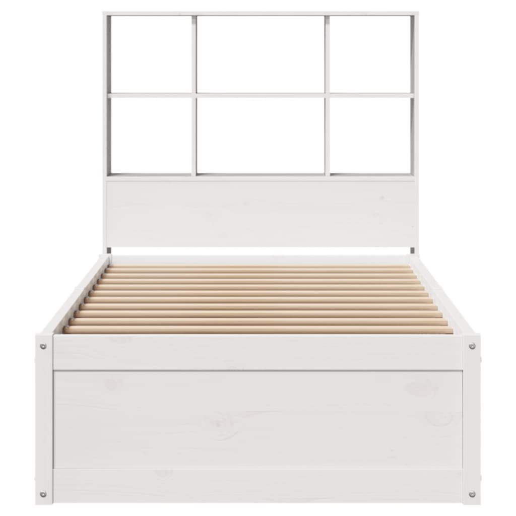 Bed Frame without Mattress White 90x200 cm Solid Wood Pine