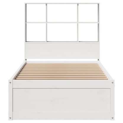 Bed Frame without Mattress White 90x200 cm Solid Wood Pine