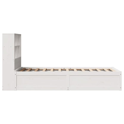 Bed Frame without Mattress White 75x190 cm Small Single Solid Wood Pine