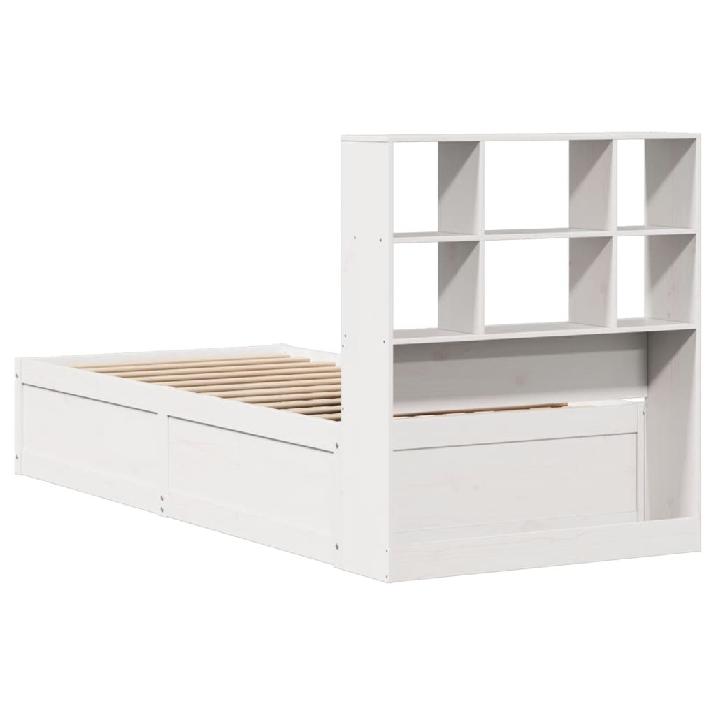 Bed Frame without Mattress White 75x190 cm Small Single Solid Wood Pine