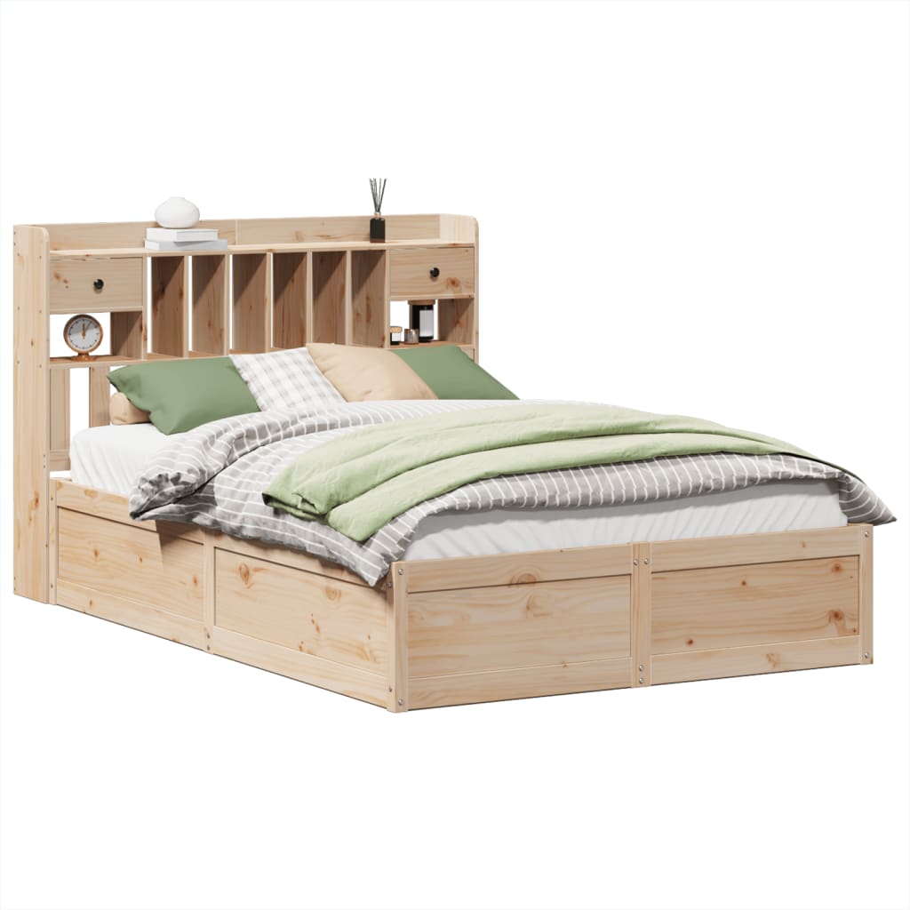 Bed Frame without Mattress 150x200 cm King Size Solid Wood Pine