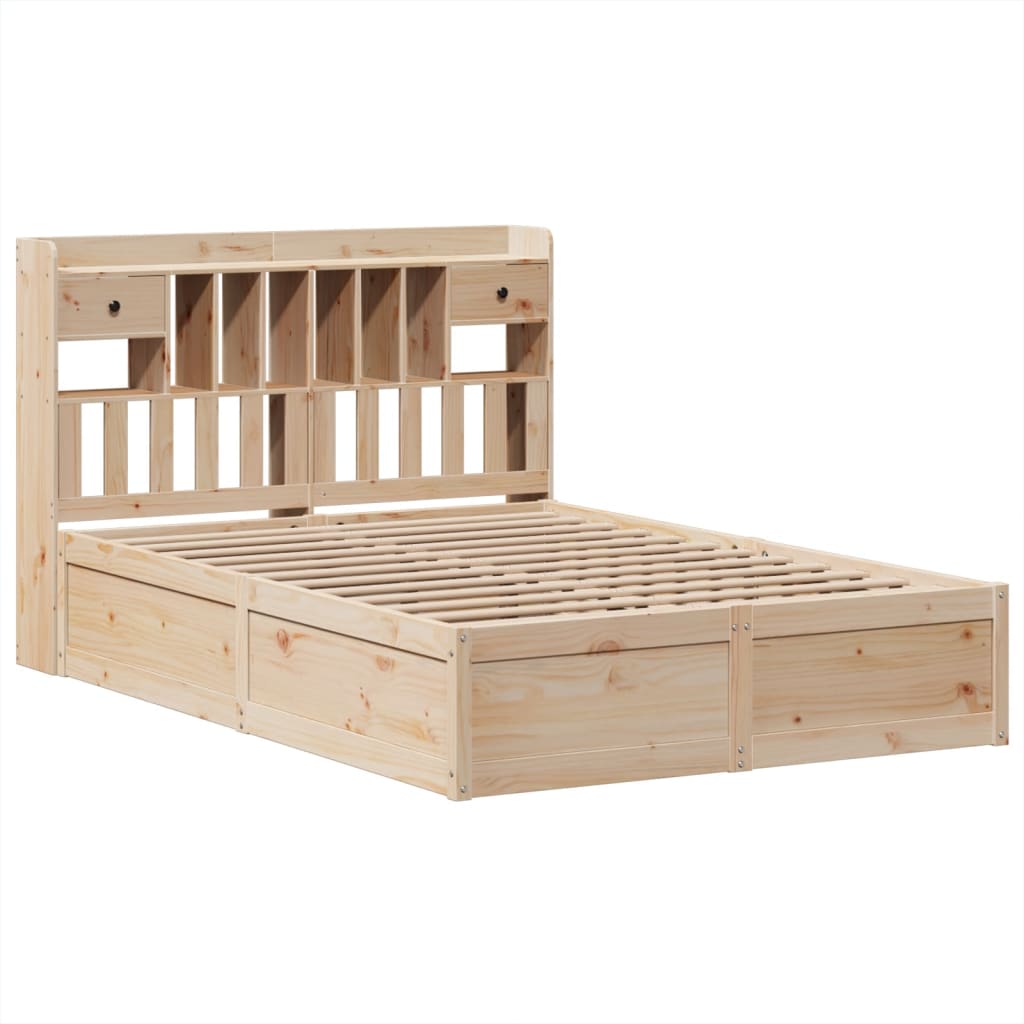 Bed Frame without Mattress 150x200 cm King Size Solid Wood Pine