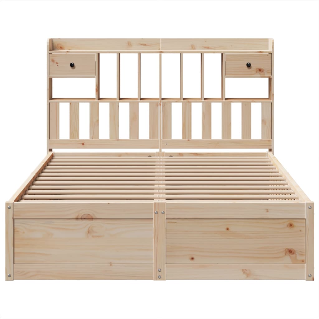 Bed Frame without Mattress 150x200 cm King Size Solid Wood Pine