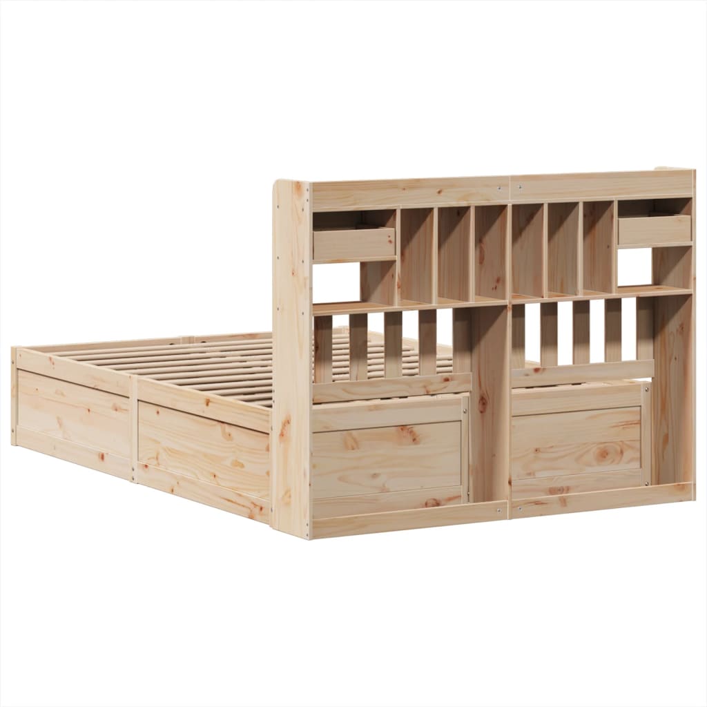 Bed Frame without Mattress 150x200 cm King Size Solid Wood Pine