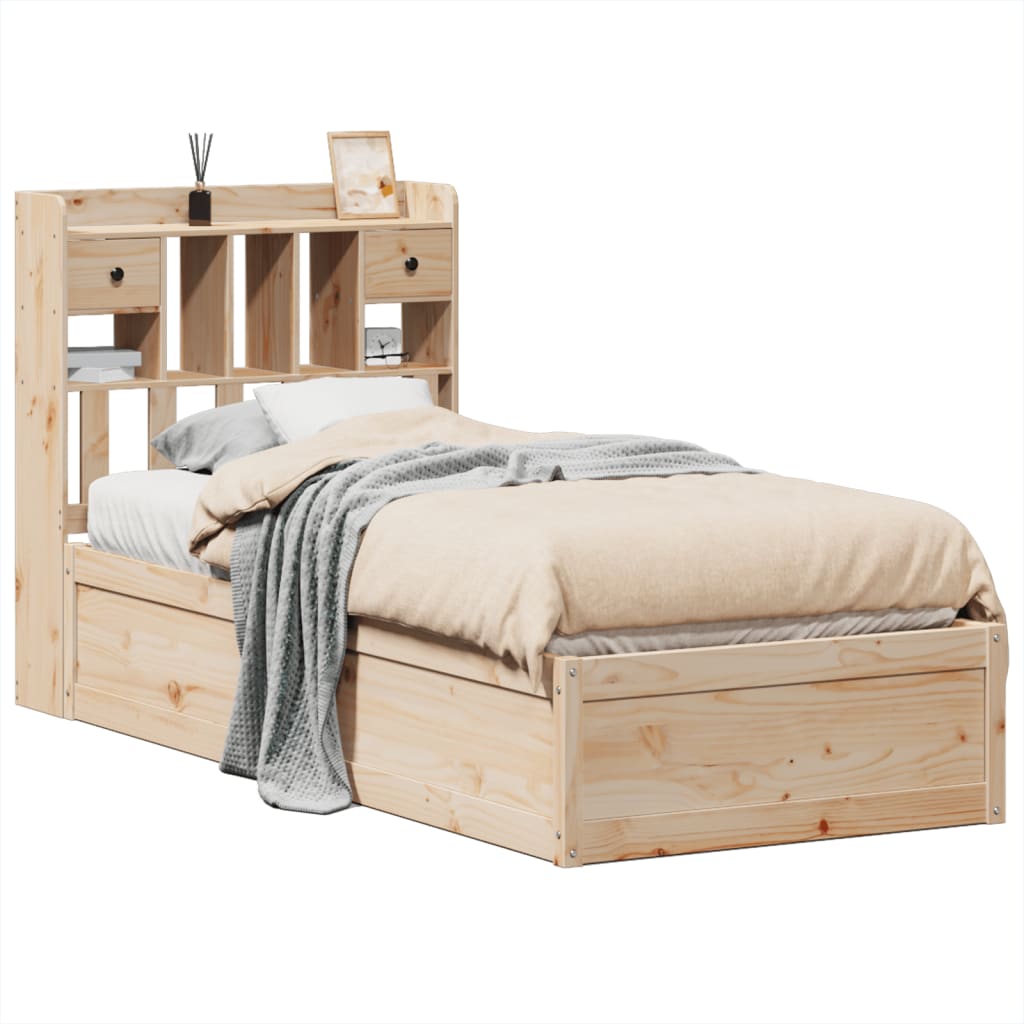 Bed Frame without Mattress 90x200 cm Solid Wood Pine