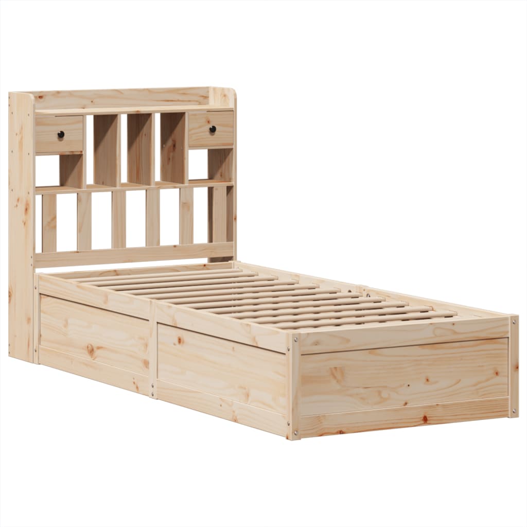 Bed Frame without Mattress 90x200 cm Solid Wood Pine