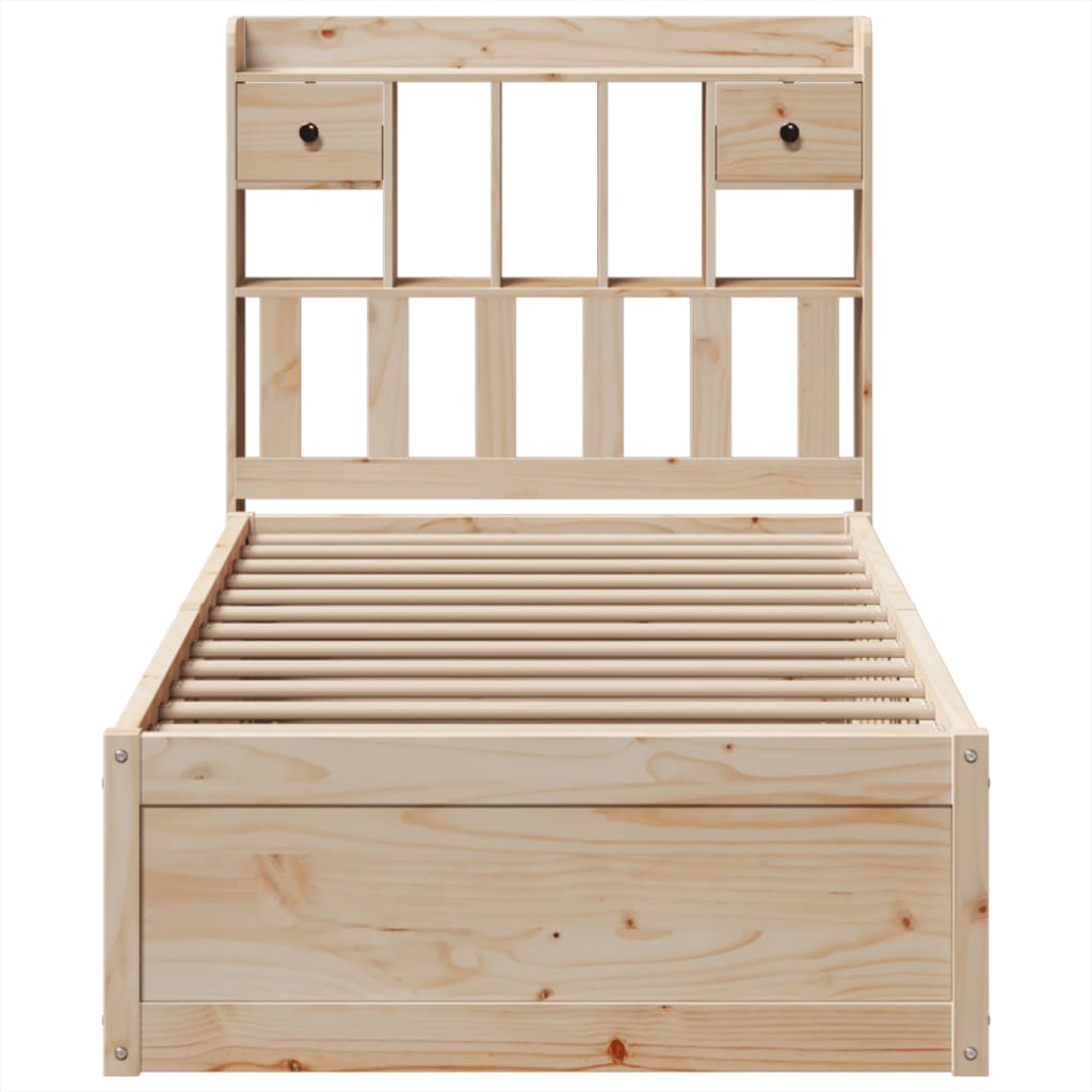 Bed Frame without Mattress 90x200 cm Solid Wood Pine