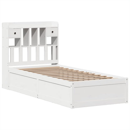 Bed Frame without Mattress White 90x200 cm Solid Wood Pine