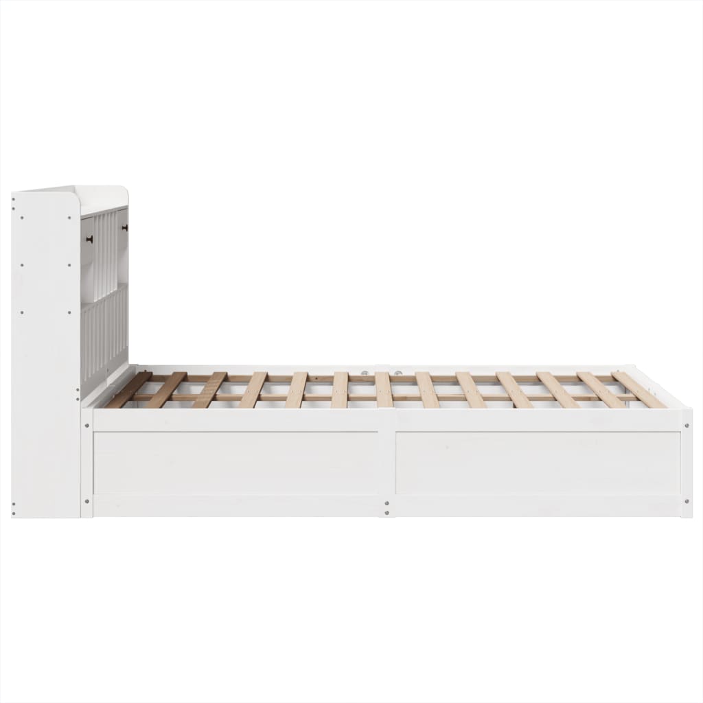 Bed Frame without Mattress White 120x190 cm Small Double Solid Wood Pine