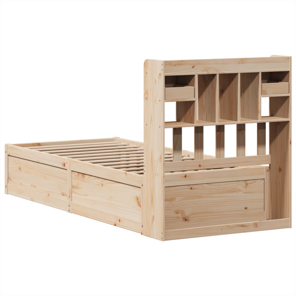 Bed Frame without Mattress 90x190 cm Single Solid Wood Pine