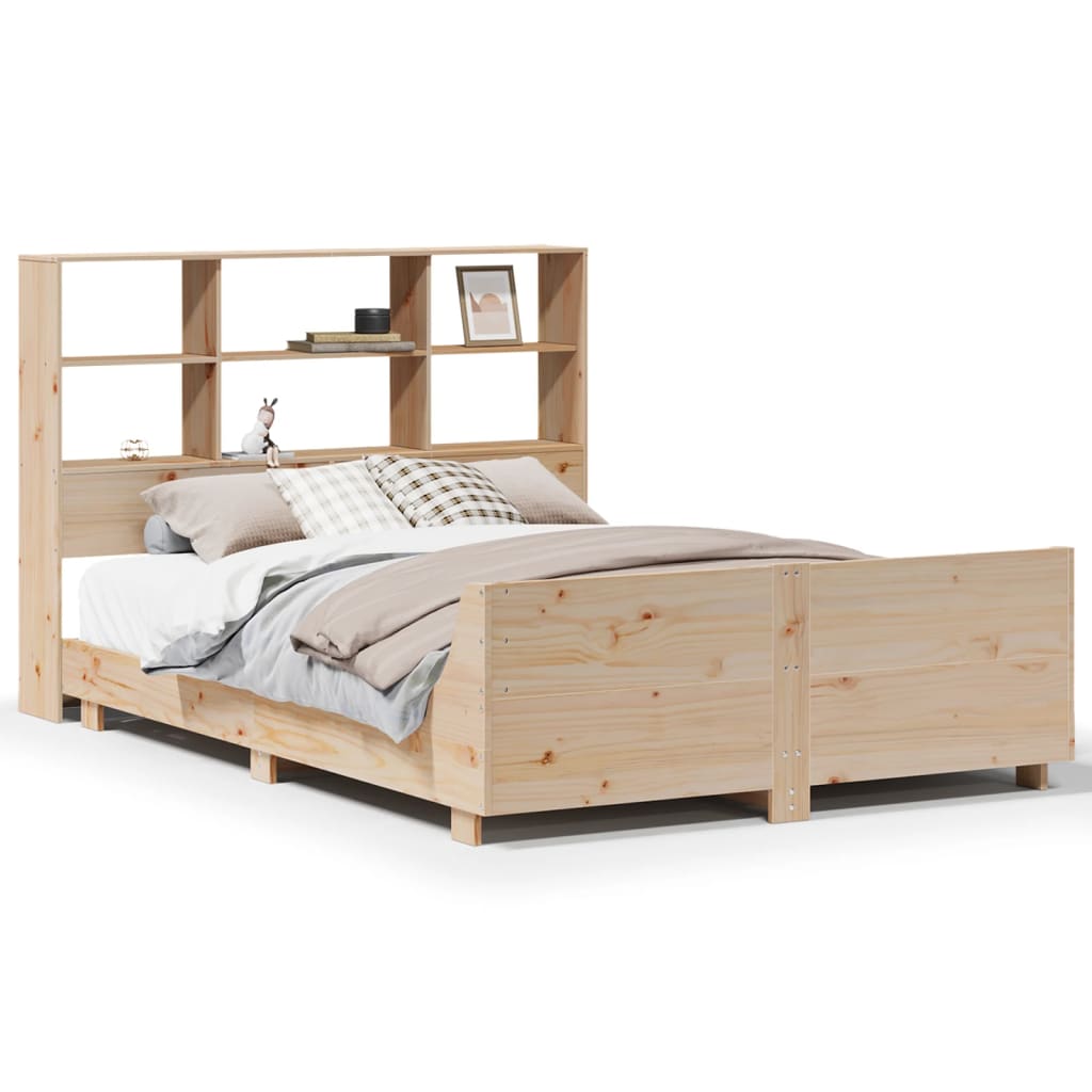 Bed Frame without Mattress 120x190 cm Small Double Solid Wood Pine