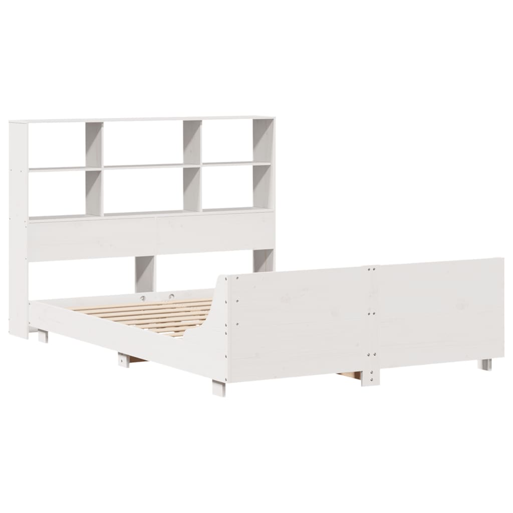 Bed Frame without Mattress White 120x190 cm Small Double Solid Wood Pine