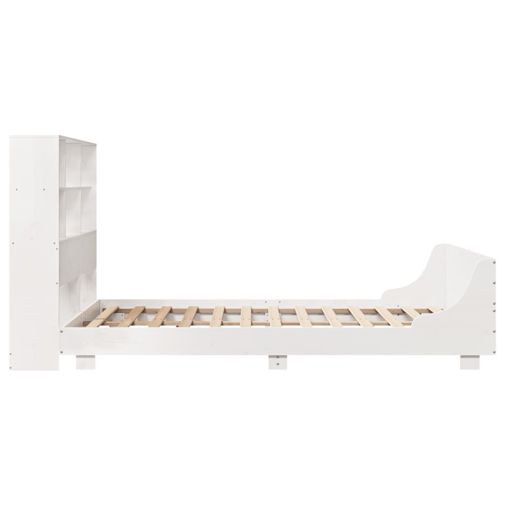 Bed Frame without Mattress White 120x190 cm Small Double Solid Wood Pine