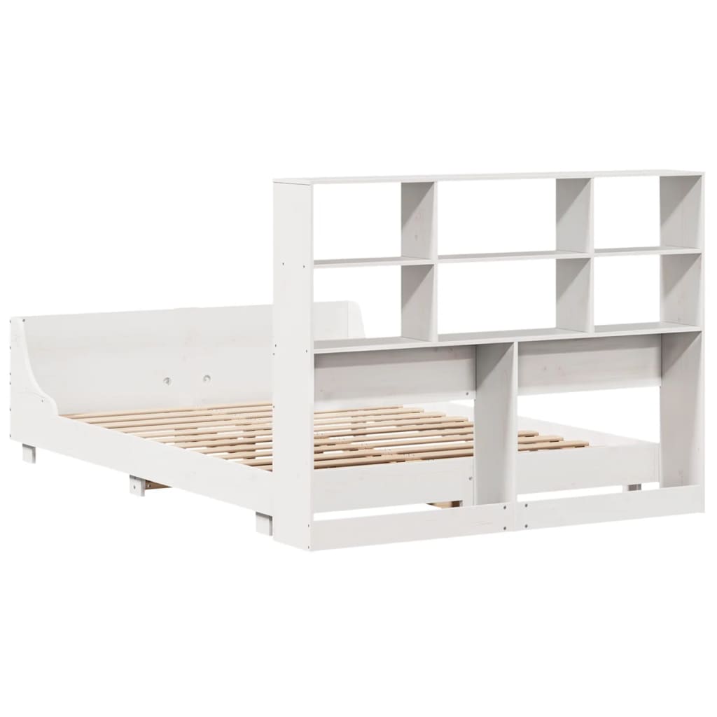 Bed Frame without Mattress White 120x190 cm Small Double Solid Wood Pine